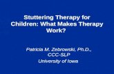 Stuttering Therapy for Children: What Makes Therapy Work?