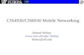 CIS4930 / CIS6930  Mobile Networking