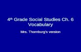 4 th  Grade Social Studies Ch. 6 Vocabulary