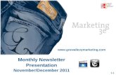 Monthly Newsletter Presentation November/December 2011