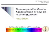 Non-cooperative thermal denaturation of acyl-CoA binding protein