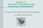 Module 6: EFFLUENT TREATMENT AND RESIDUALS MANAGEMENT