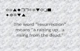Resurrection Facts…