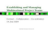 Establishing and Managing Multinational Project Teams