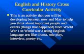 English and History Cross Curricular Activity
