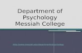 Department of Psychology Messiah College