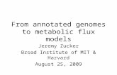 From annotated genomes to metabolic flux models