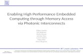 Enabling High Performance Embedded Computing through Memory Access via Photonic Interconnects