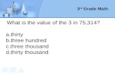 3 rd  Grade Math