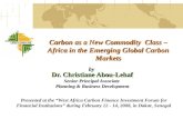 Carbon as a New Commodity  Class – Africa in the Emerging Global Carbon Markets
