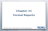Chapter 21 Formal Reports