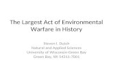 The Largest Act of Environmental Warfare in History