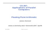 CS 267:  Applications of Parallel Computers Floating Point Arithmetic