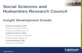 Social Sciences and  Humanities Research Council Insight Development Grants