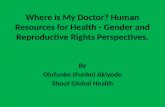 Where is My Doctor? Human Resources for Health - Gender and Reproductive Rights Perspectives.