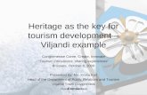 Heritage as the key for tourism development  – Viljandi example