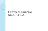Forms of Energy: SC.5.P.10.2