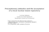 Precautionary attitudes and the acceptance of a local nuclear waste repository