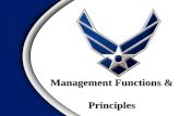 Management Functions &  Principles