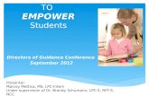 EQUIPPING Counselors  TO EMPOWER Students