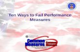 Ten Ways to Fail Performance Measures
