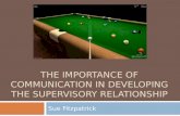 The importance of communication in developing the supervisory relationship