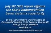 July ‘02 DOE report affirms the DOAS-Radiant/chilled beam system’s superiority