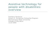 Assistive technology for people with disabilities: overview