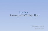 Puzzles: Solving and Writing Tips