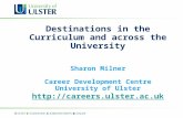 Destinations in the Curriculum and across the University Sharon Milner Career Development Centre University of Ulster