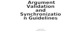 Mid Review of Class  Argument Validation and Synchronization Guidelines