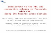 Sensitivity to the PBL and convective schemes in forecasts with CAM  along the Pacific Cross-section