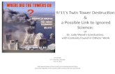9/11’s Twin Tower Destruction &  a Possible Link to Ignored Science: or Dr. Judy Wood’s Conclusions,  with Contexts Found in Others’ Work