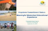Keystone Commitment Status: Meaningful Watershed Educational Experience