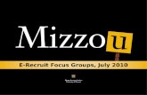 E-Recruit Focus Groups, July 2010
