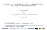 Simulation of Long-Distance Beam Propagation in the Paul Trap Simulator Experiment*