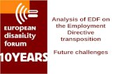 Analysis of EDF on the Employment Directive transposition Future challenges