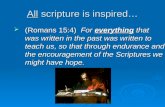 All  scripture is inspired…