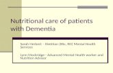 Nutritional care of patients with Dementia
