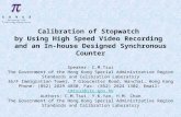 Methods for Calibrating Stopwatch