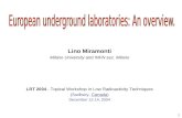 Lino Miramonti Milano University and INFN sez. Milano