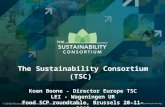 The Sustainability Consortium (TSC)  Koen Boone - Director Europe  TSC LEI -  Wageningen  UR Food SCP roundtable, Brussels 20-11-2013