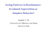 Seeing Patterns in Randomness: Irrational Superstition or Adaptive Behavior?