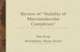 Review of “Stability of Macromolecular Complexes”