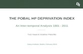 The Pobal HP Deprivation Index An Inter-temporal Analysis 1991 - 2011
