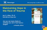 Maintaining Hope in the Face of Trauma