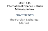 ECON 511  International Finance & Open Macroeconomy CHAPTER TWO