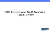 NIS Employee Self Service  Time Entry