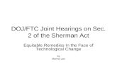 DOJ/FTC Joint Hearings on Sec. 2 of the Sherman Act