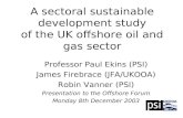 A sectoral sustainable development study of the UK offshore oil and gas sector